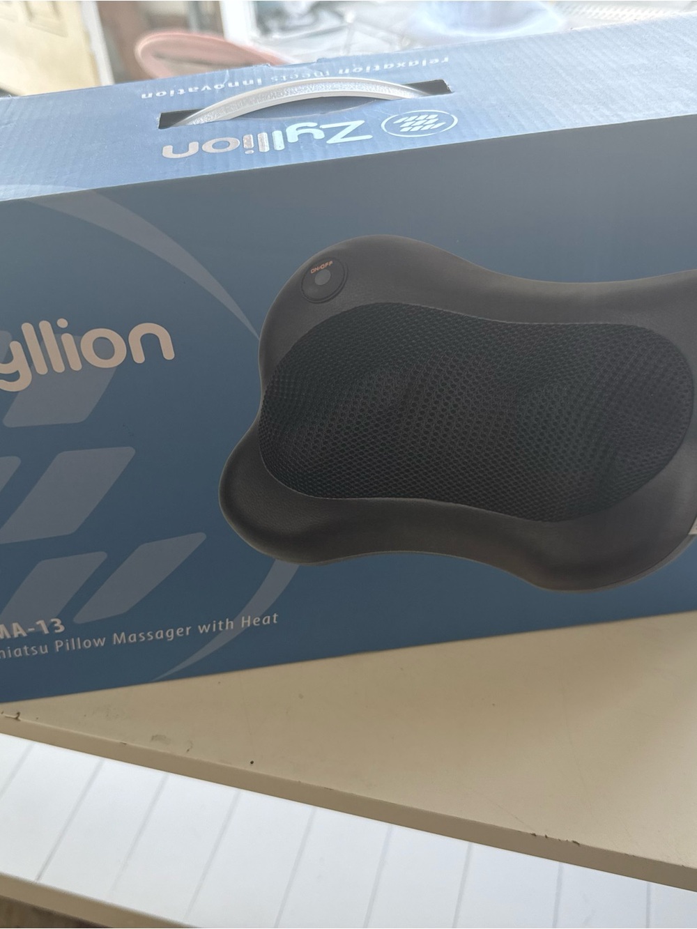 Black Shiatsu Pillow Massager with Heat